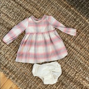 Baby gap girls plaid flannel dress 12-18 months